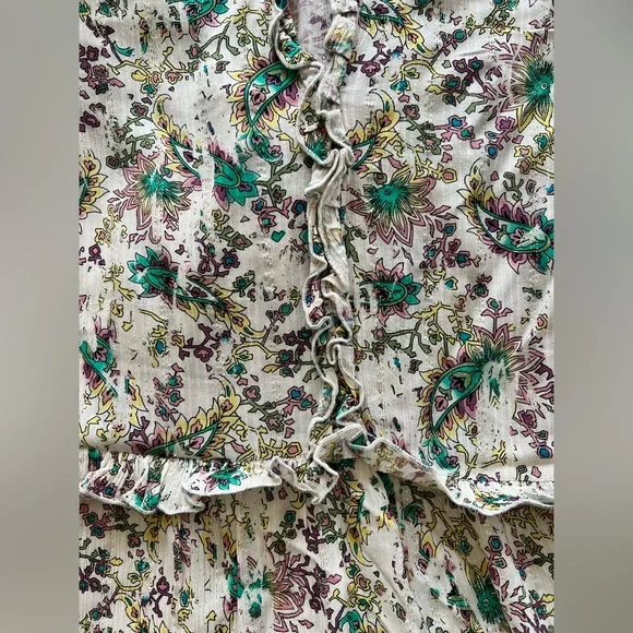 Berenice Paris Floral Ruffle Mini Dress S/M Boho Romantic - Picture 8 of 10
